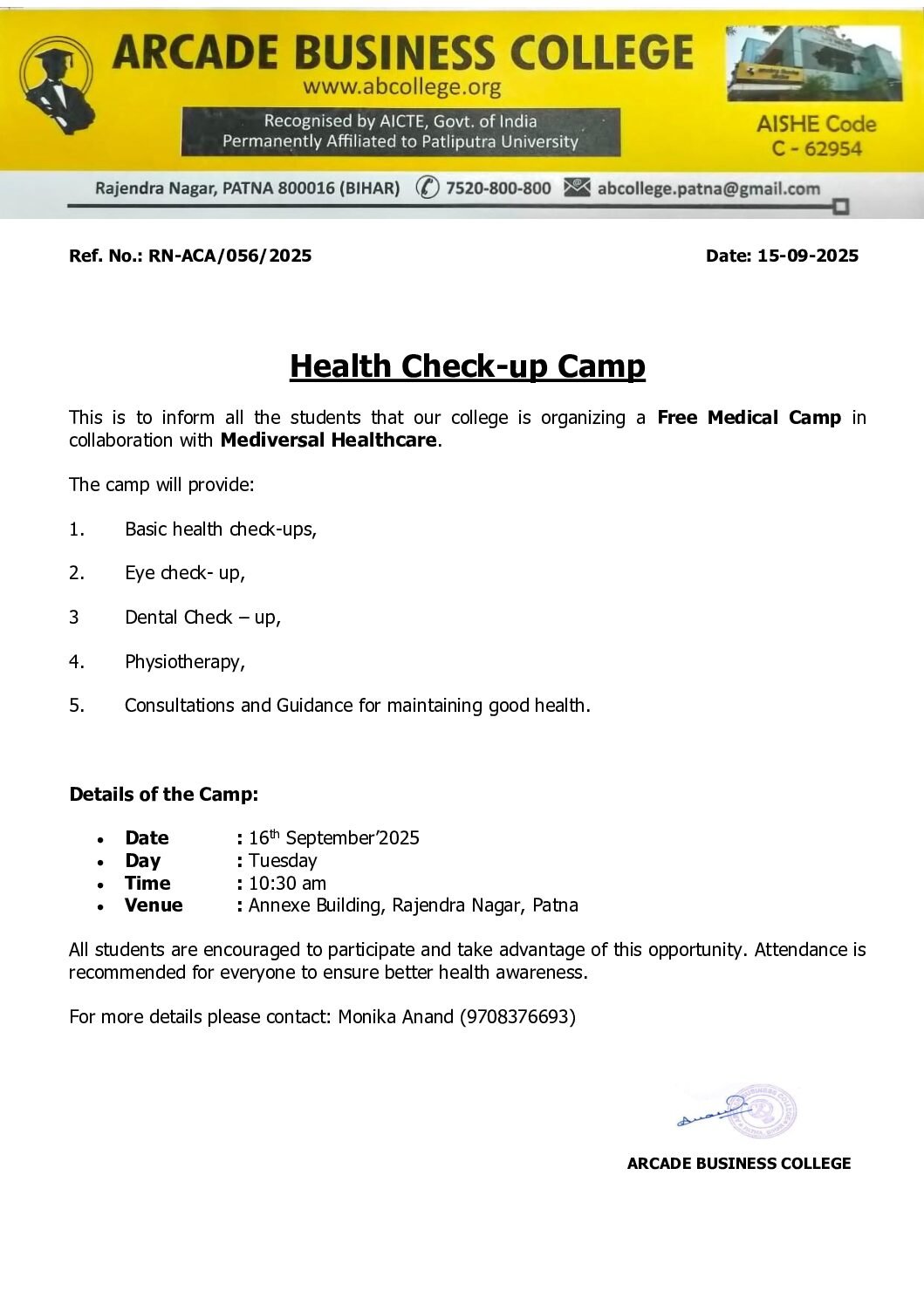 Health Check-up Camp……….
